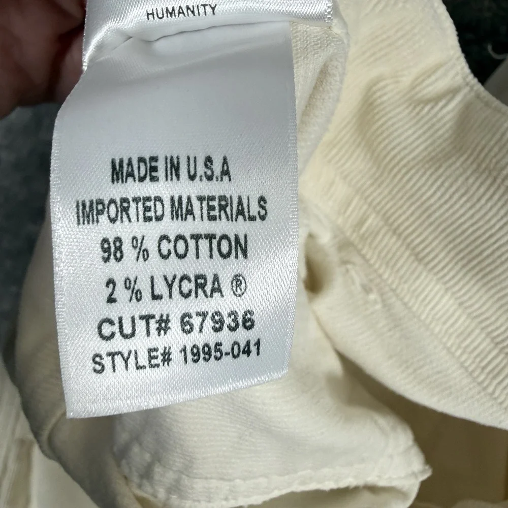 Citizens of Humanity Pants Women's 24 Ivory‎ Agni Utility Canvas Corduroy Jogger